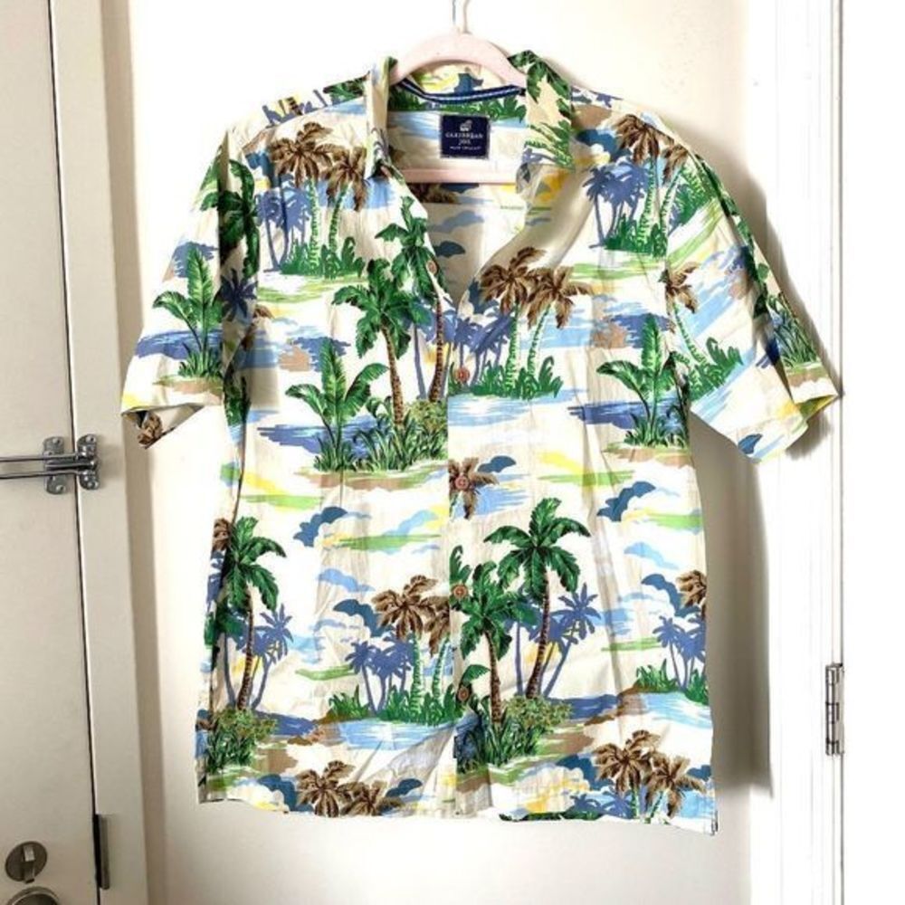 CARIBBEAN JOE‎ Palm Tree Button Down